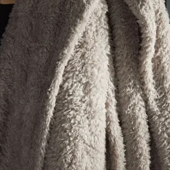 Plaid Teddy en Polyester 130 x 180 BIEN AU CHAUD Beige