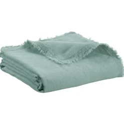 Plaid Zeff Nomade Vert de gris 130 x 180