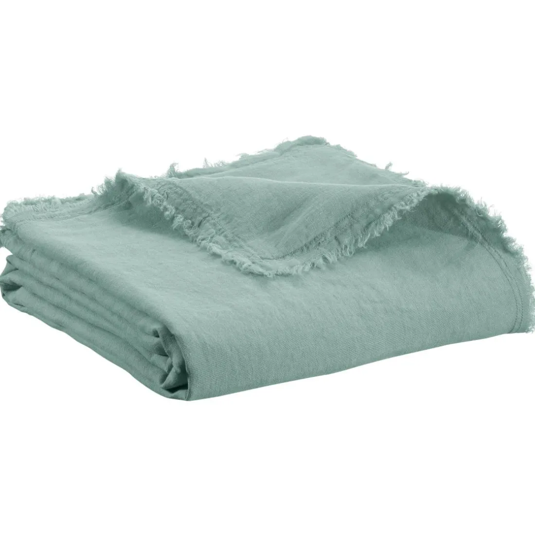 Plaid Zeff Nomade Vert de gris 130 x 180