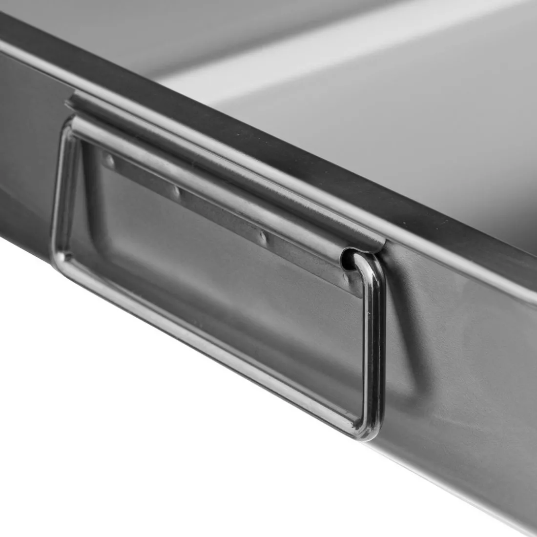 Plat à rôtisserie en inox Gris