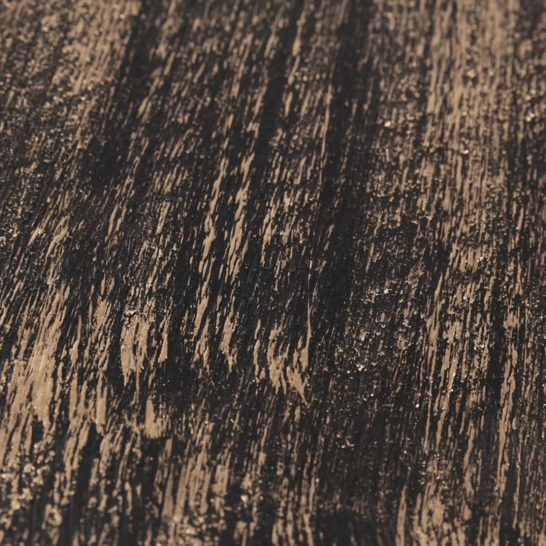 Plat carré décoratif 25 cm bois noir et or