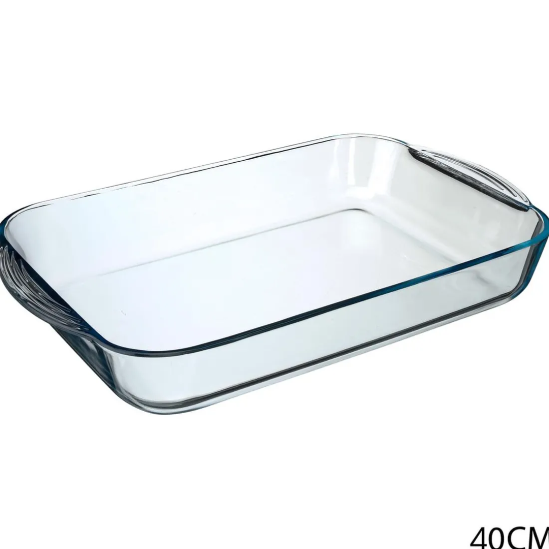 Plat rectangulaire en verre 40x25x6cm