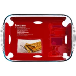 Plat rectangulaire en verre 40x25x6cm