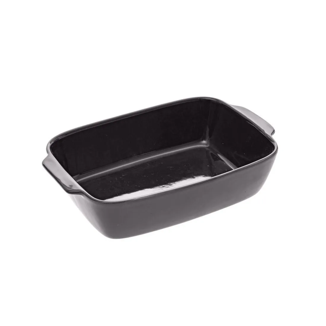 Plat rectangulaire 32x20cm gris anthracite en céramique