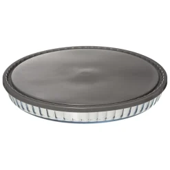 Plat Tarte en Verre et Couvercle 30