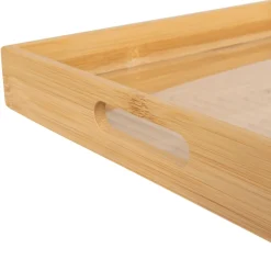 Plateau avec poignées en bambou