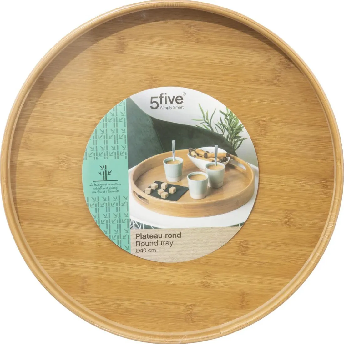 Plateau bambou rond D40