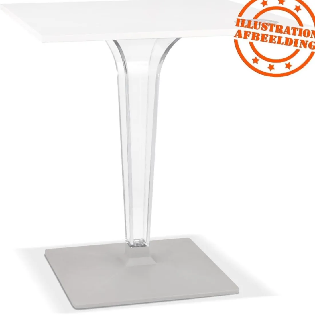 Plateau de table 'LIMULE' blanc carré