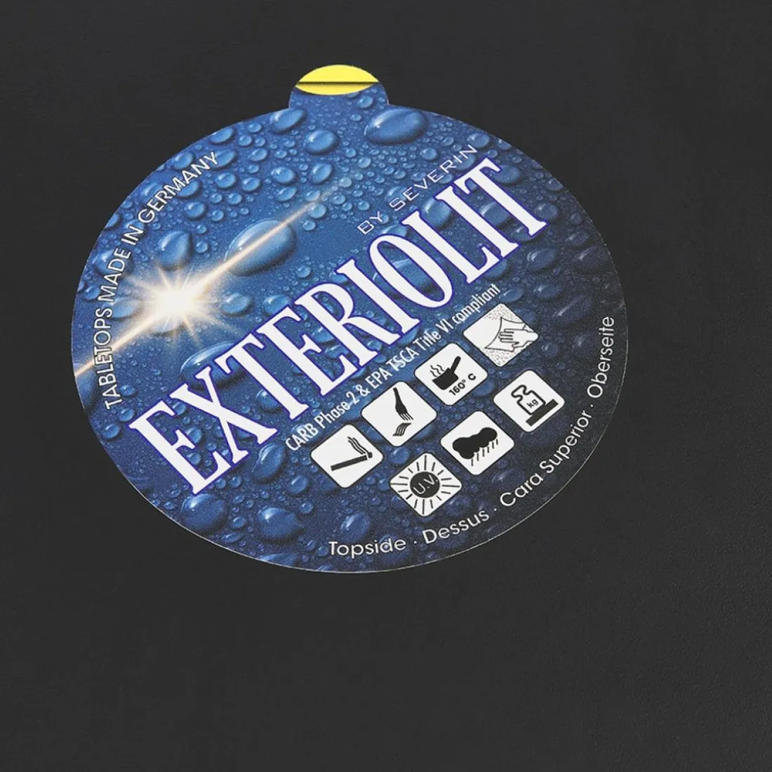 Plateau de table 'LIMULE' noir carré