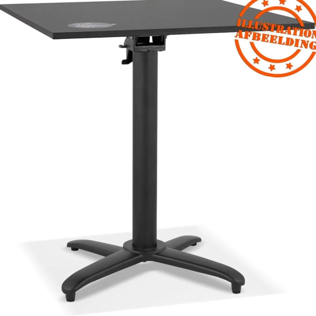 Plateau de table 'LIMULE' noir carré