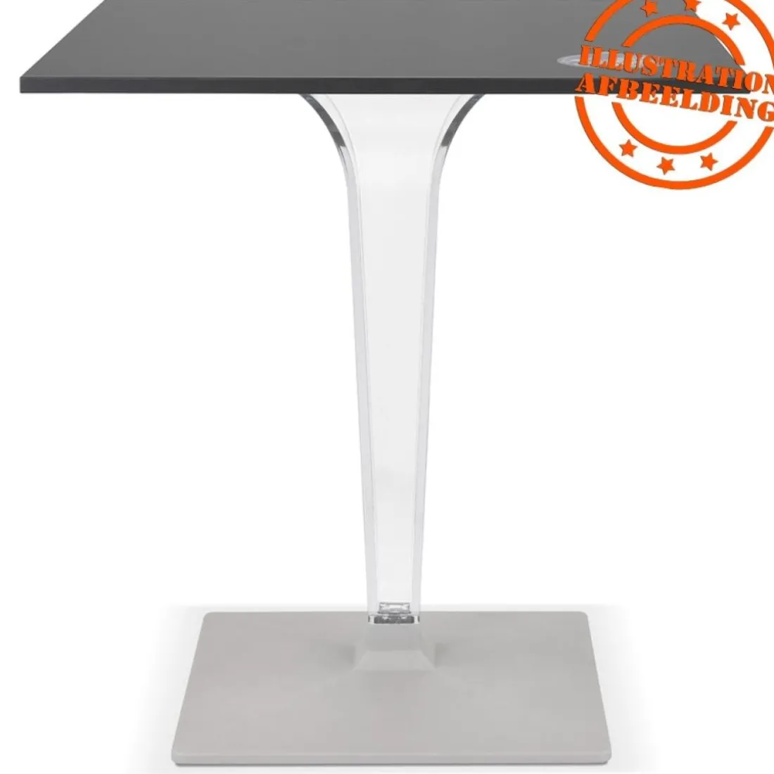 Plateau de table 'LIMULE' noir carré