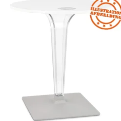 Plateau de table 'LIMULE' rond blanc