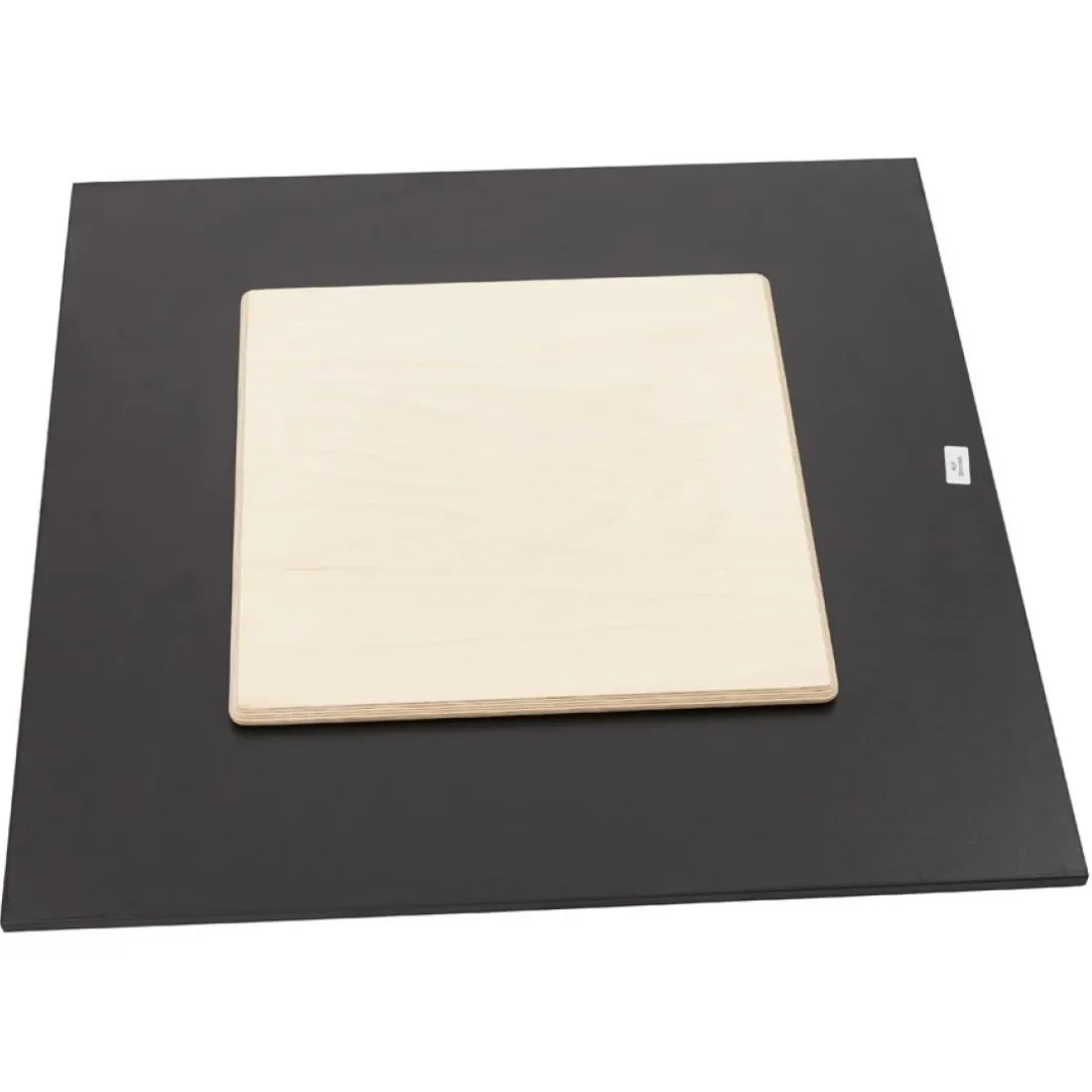 Plateau de table 'PLANO' carré noir en résine compressée