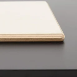 Plateau de table 'PLANO' carré noir en résine compressée