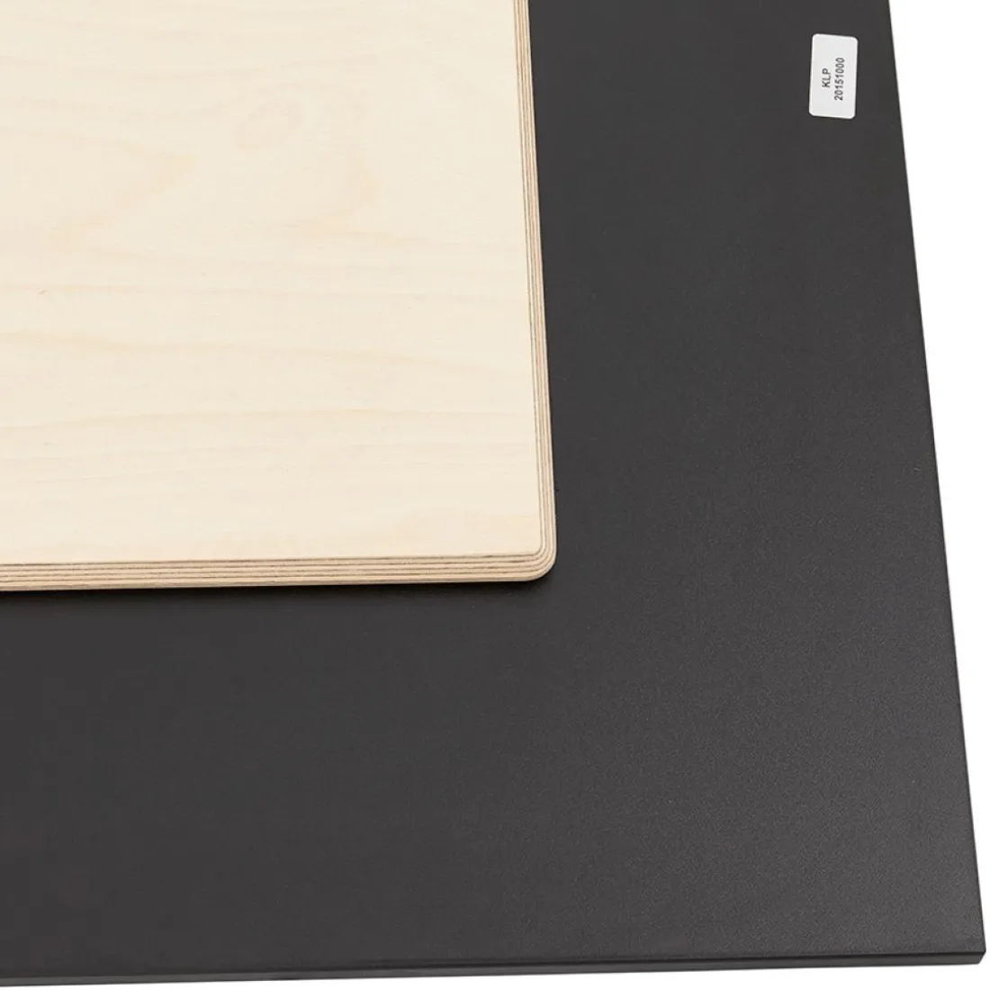 Plateau de table 'PLANO' carré noir en résine compressée