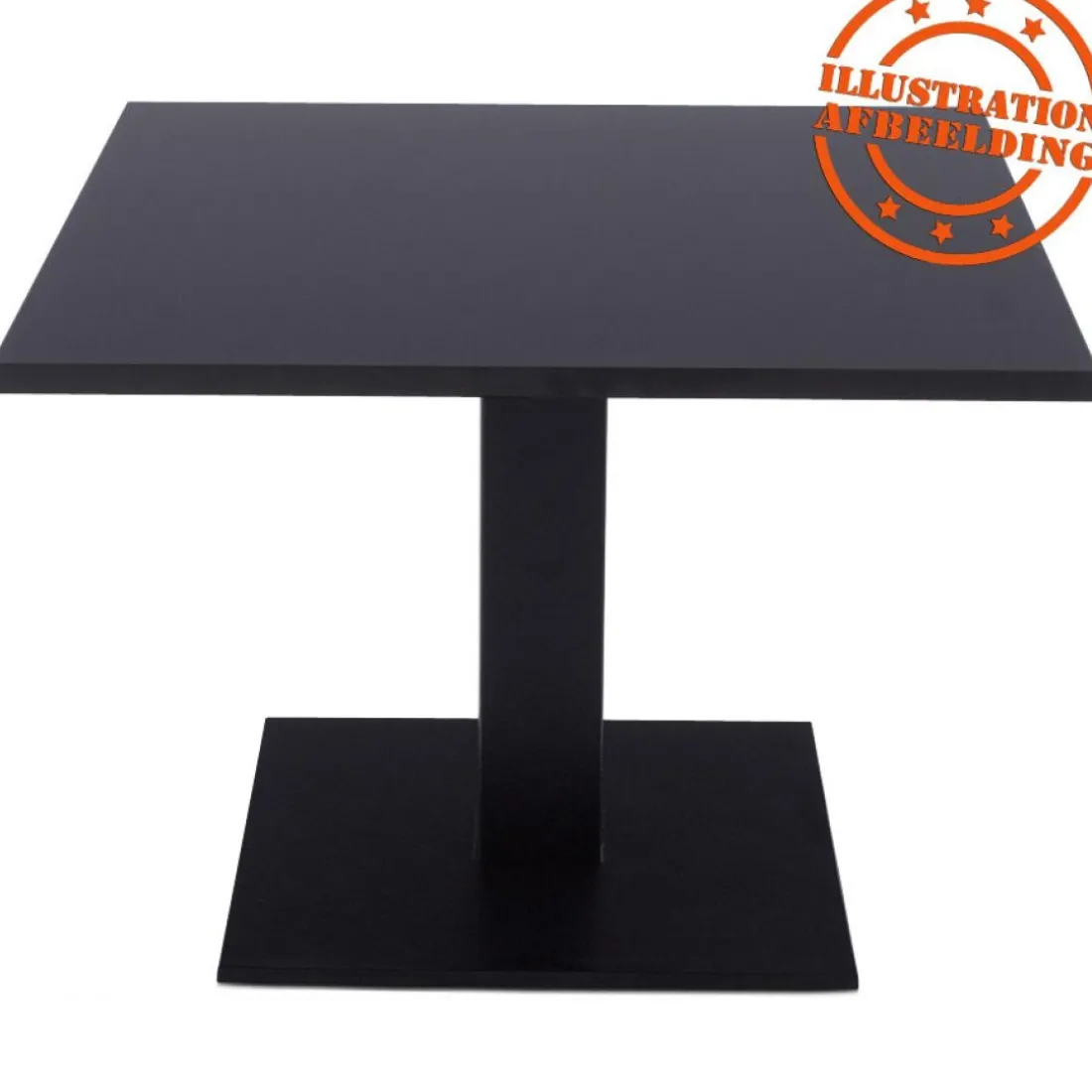 Plateau de table 'SPANO' noir carré