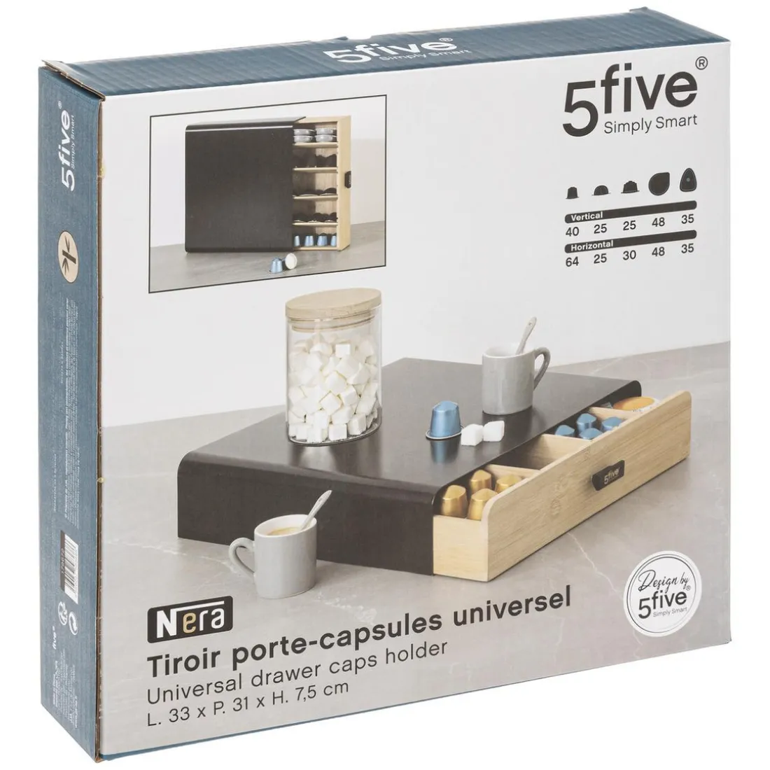 Porte Capsule Tiroir Nera