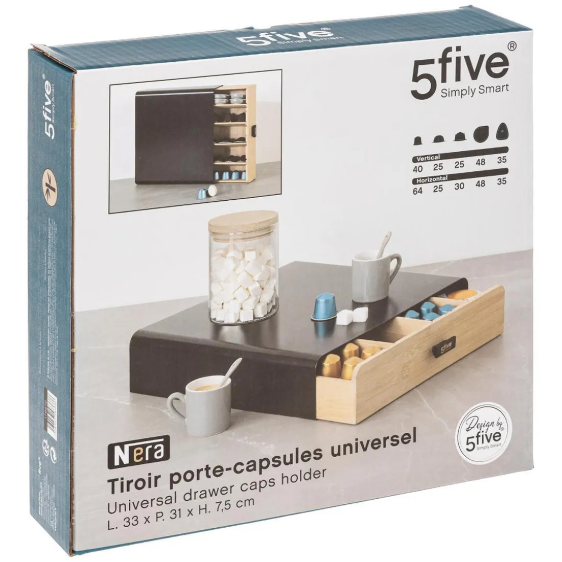 Porte Capsule Tiroir Nera