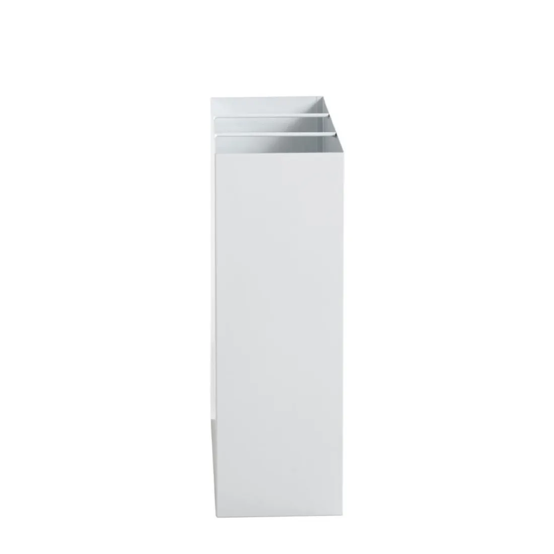Porte parapluies métal blanc avec egouttoir plastique