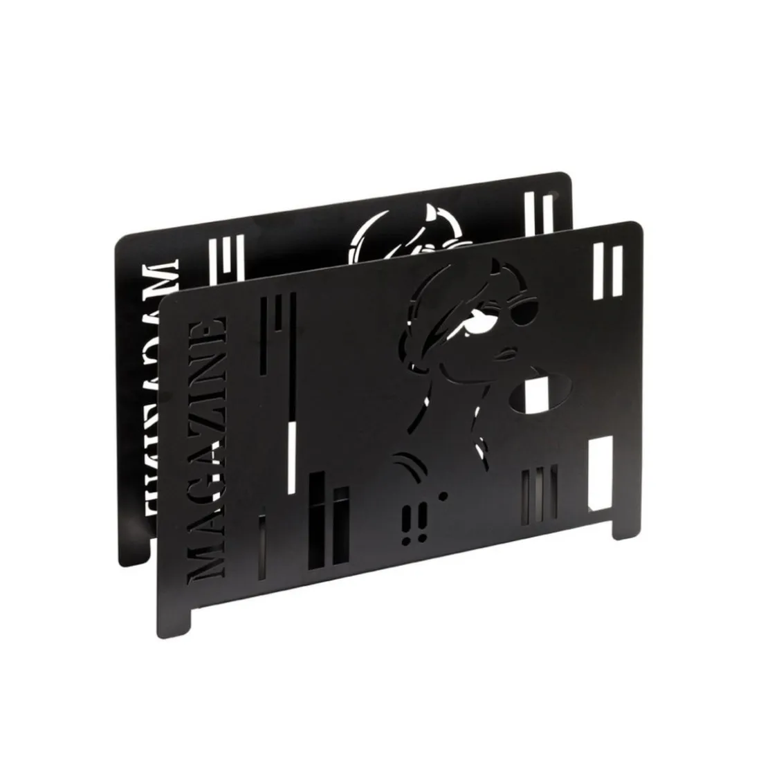 Porte revues Noir en Métal laqué