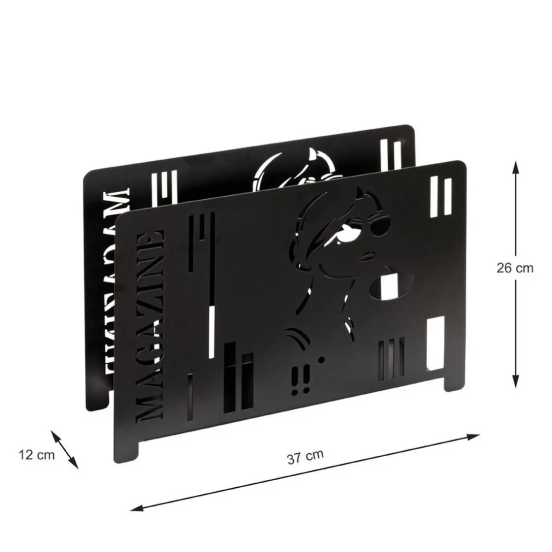 Porte revues Noir en Métal laqué