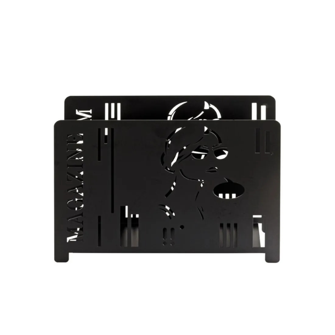 Porte revues Noir en Métal laqué