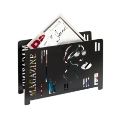 Porte revues Noir en Métal laqué