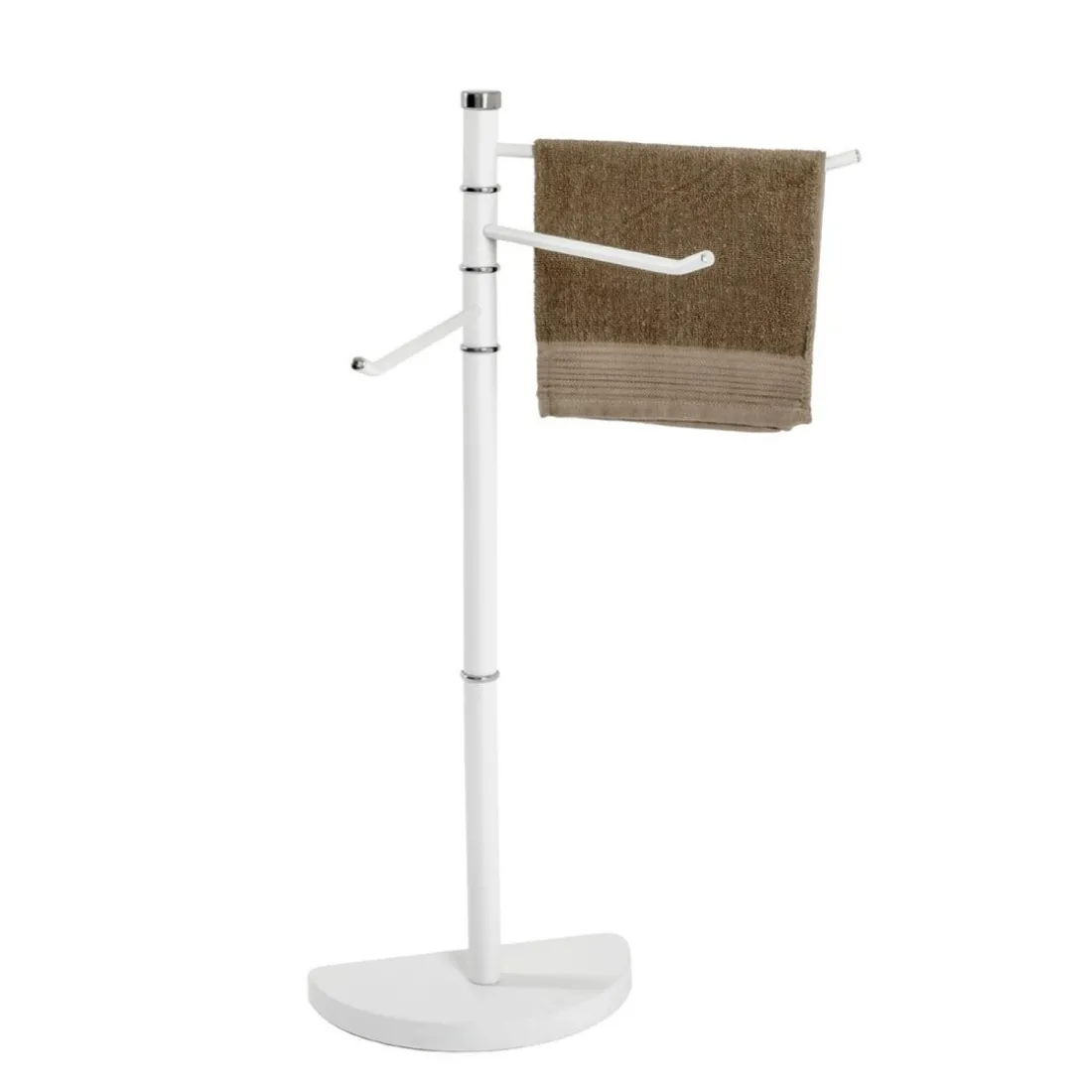 porte-serviettes structure en tube d'acier époxy crème-blanc
