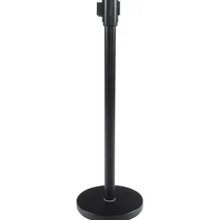 Potelet 'ZIP' noir à sangle pour files d'attente