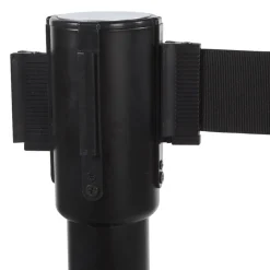 Potelet 'ZIP' noir à sangle pour files d'attente