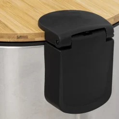 Poubelle 30l en bambou inox