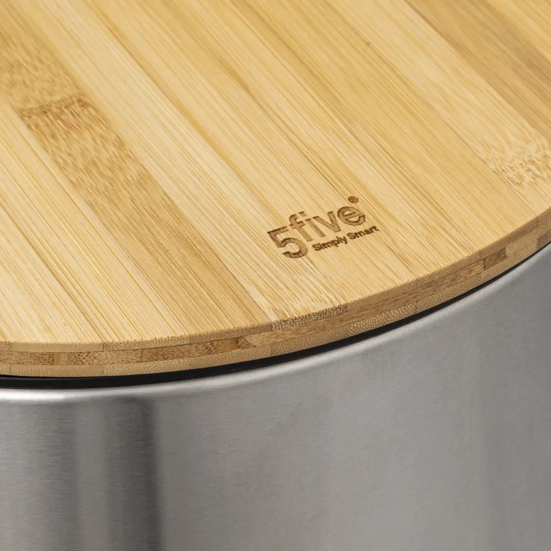 Poubelle 30l en bambou inox