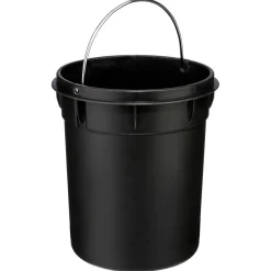 Poubelle noire en métal 3L
