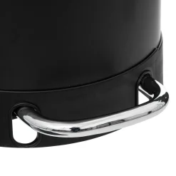 Poubelle slim à pédale 30L noir métal