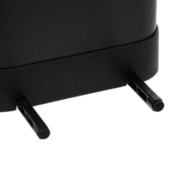 Poubelle slim à pédale 30L noir métal