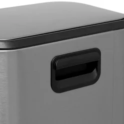 Poubelle Soft Close en inox finition mat 5L