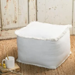 Pouf 40 x 40 x 30 coton Uma Indies