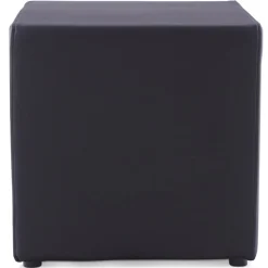 Pouf 'CUBE' de salon en matière synthétique noire