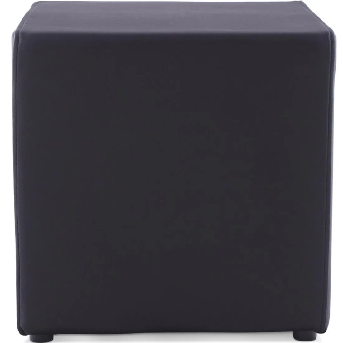Pouf 'CUBE' de salon en matière synthétique noire
