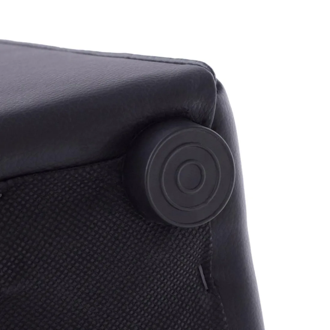 Pouf 'CUBE' de salon en matière synthétique noire