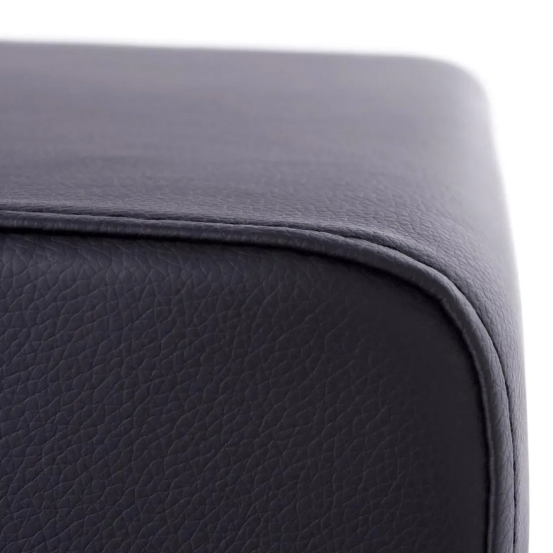 Pouf 'CUBE' de salon en matière synthétique noire