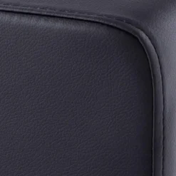 Pouf 'CUBE' de salon en matière synthétique noire