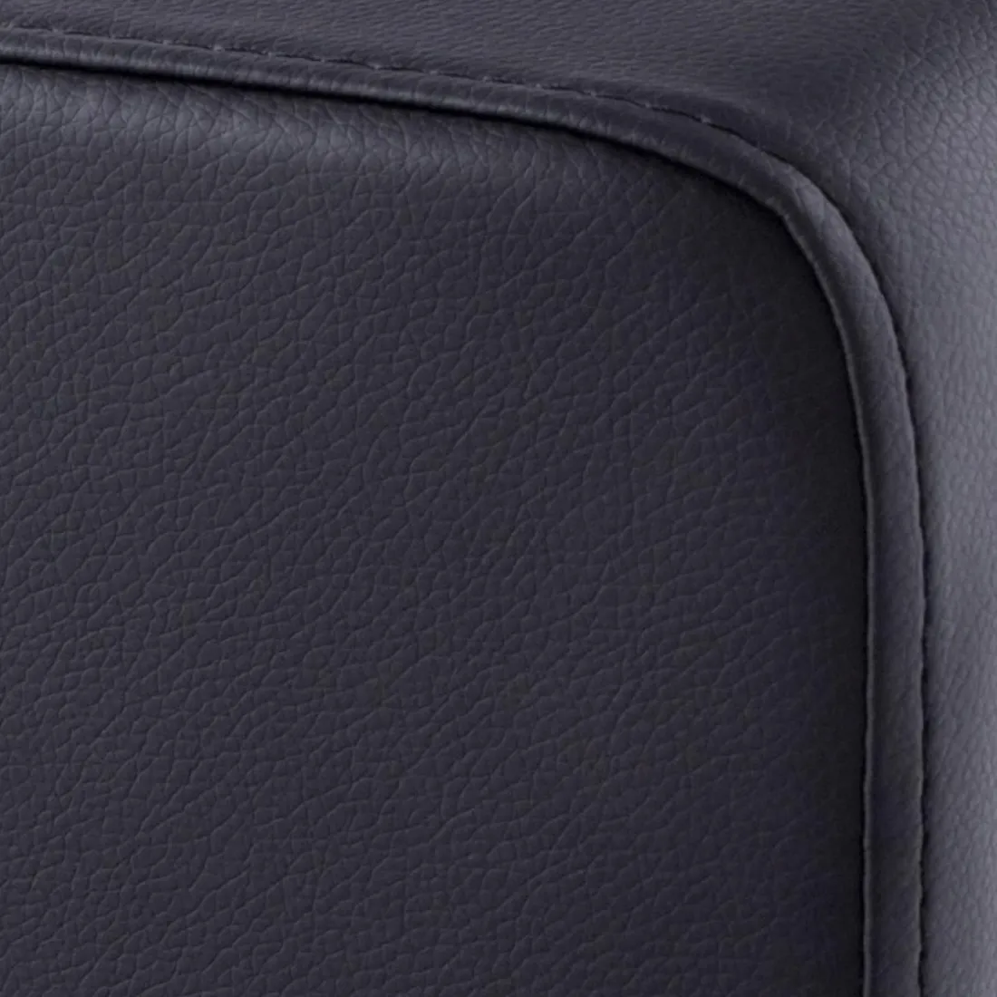 Pouf 'CUBE' de salon en matière synthétique noire