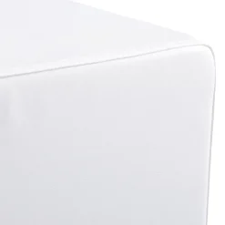 Pouf 'CUBE' de salon en matière synthétique blanche
