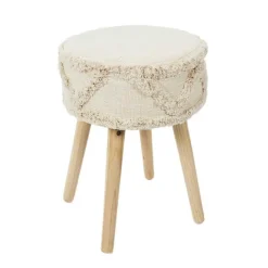 Pouf en Bois de Pin Style Scandicraft