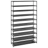 Range Chaussures 10 étagères en Tissu