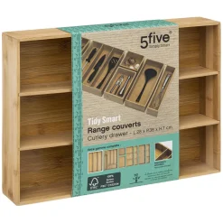 Range ustensiles “Tidy Smart” 3 compartiments en bambou