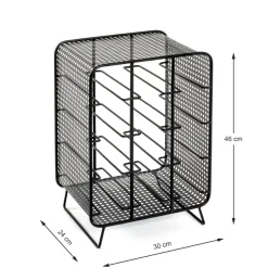 Range-Bouteilles Métal Noir