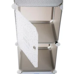 Rangement colonne gris