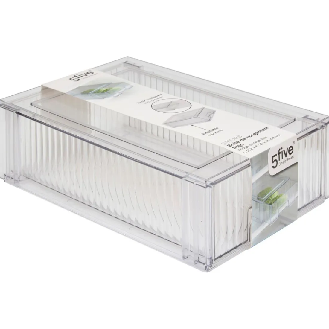 Rangement réfrigérateur Streaks transparent